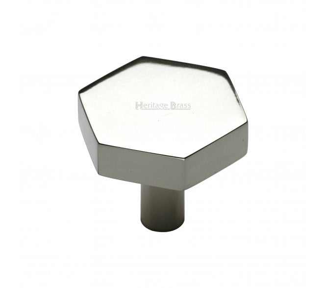 Heritage Brass C4344 Hexagon Cabinet Knobs - Polished Nickel