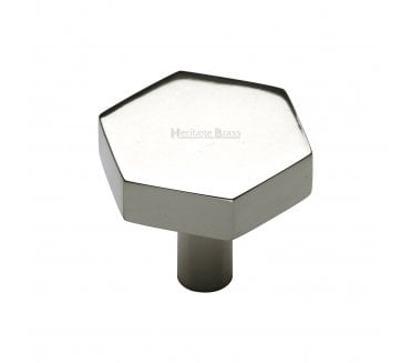 Heritage Brass C4344 Hexagon Cabinet Knobs - Polished Nickel