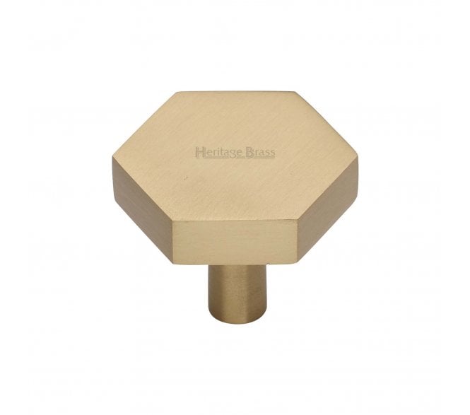 Heritage Brass C4344 Hexagon Cabinet Knobs - Satin Brass