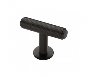 Heritage Brass C4416 Cabinet Knob Knurled T-Bar Design with Rose 45mm - Matt Bronze