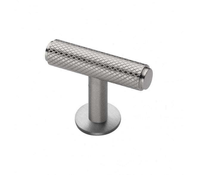 Heritage Brass C4416 Cabinet Knob Knurled T-Bar Design with Rose 45mm - Satin Nickel