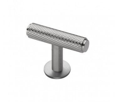 Heritage Brass C4416 Cabinet Knob Knurled T-Bar Design with Rose 45mm - Satin Nickel