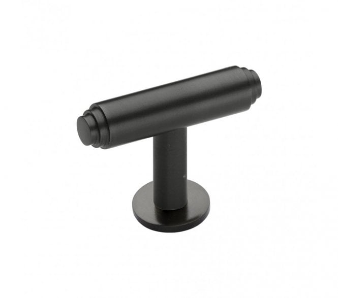 Heritage Brass C4447 Cabinet Knob Stepped T-Bar Design with Rose 45mm - Matt Bronze