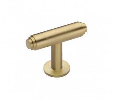 Heritage Brass C4447 Cabinet Knob Stepped T-Bar Design with Rose 45mm - Satin Brass