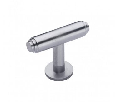 Heritage Brass C4447 Cabinet Knob Stepped T-Bar Design with Rose 45mm - Satin Chrome