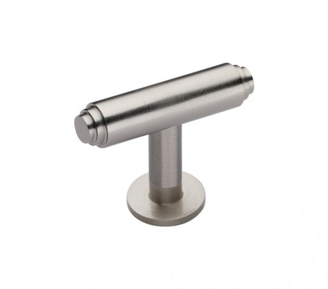 Heritage Brass C4447 Cabinet Knob Stepped T-Bar Design with Rose 45mm - Satin Nickel