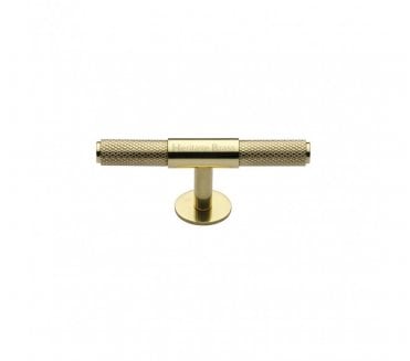 Heritage Brass C4463 Knurled Fountain T-Bar Knobs - Polished Brass