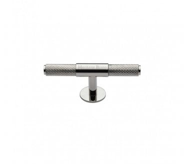 Heritage Brass C4463 Knurled Fountain T-Bar Knobs - Polished Nickel
