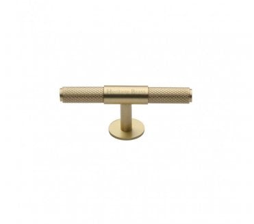 Heritage Brass C4463 Knurled Fountain T-Bar Knobs - Satin Brass