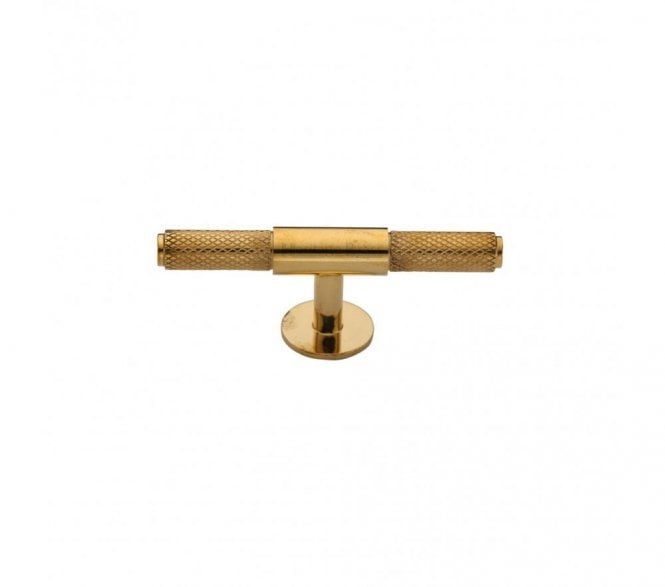 Heritage Brass C4463 Knurled Fountain T-Bar Knobs - Unlacquered Brass
