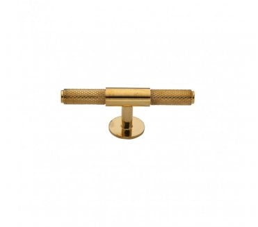 Heritage Brass C4463 Knurled Fountain T-Bar Knobs - Unlacquered Brass