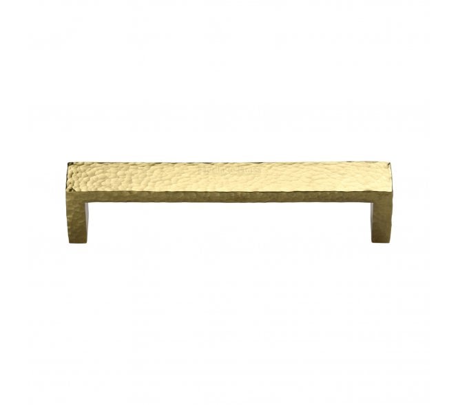 Heritage Brass C4525 Hammered Wide Metro Cabinet Pull Handles - Polished Brass
