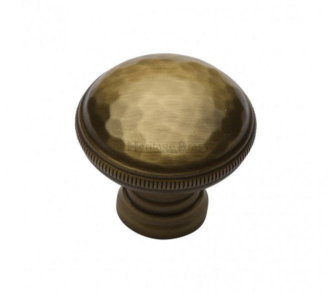 Heritage Brass C4545 Beaten Cabinet Knob 32mm -  Antique Brass