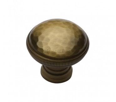 Heritage Brass C4545 Beaten Cabinet Knob 32mm -  Antique Brass