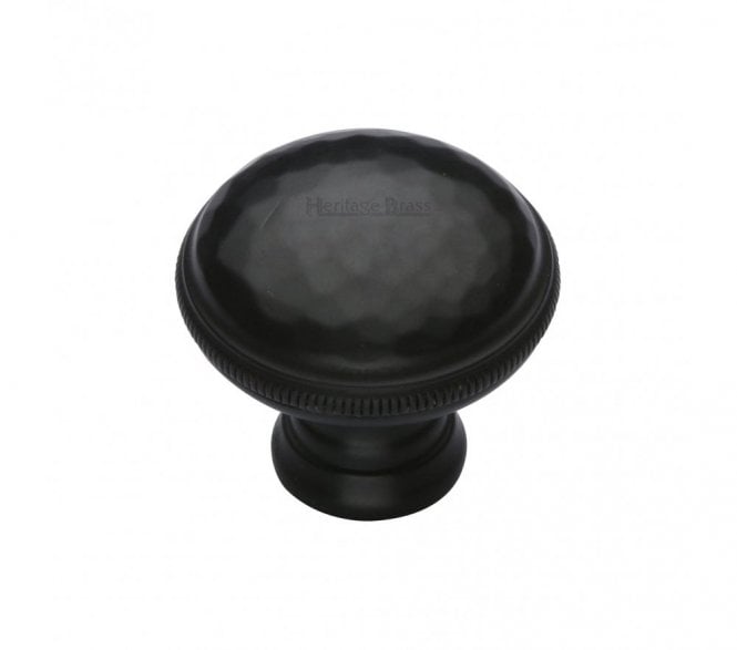 Heritage Brass C4545 Beaten Cabinet Knob 32mm -  Matt Black