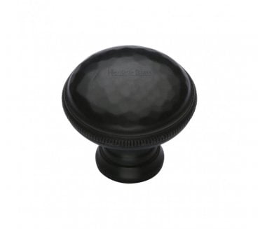 Heritage Brass C4545 Beaten Cabinet Knob 32mm -  Matt Black