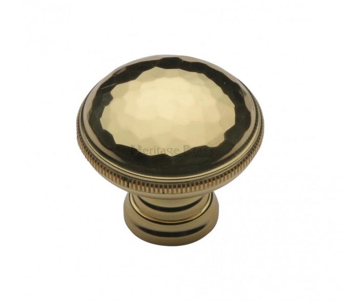 Heritage Brass C4545 Beaten Cabinet Knob 32mm -  Polished Brass