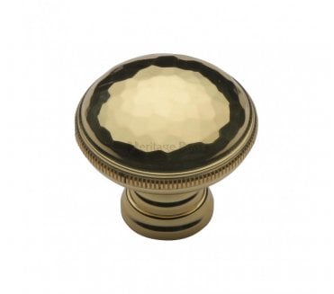Heritage Brass C4545 Beaten Cabinet Knob 32mm -  Polished Brass