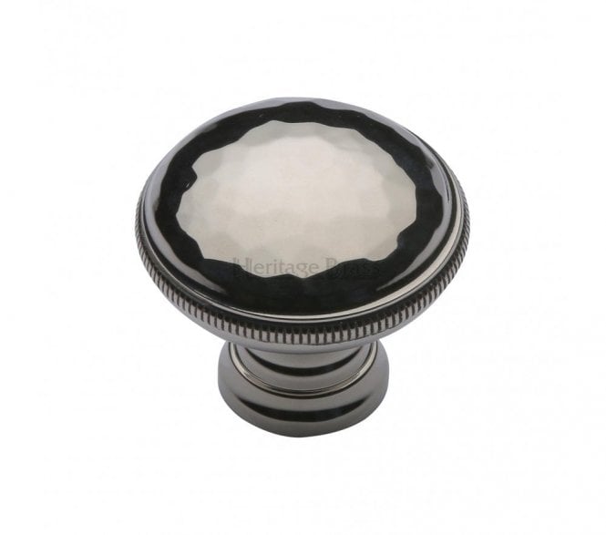 Heritage Brass C4545 Beaten Cabinet Knob 32mm -  Polished Nickel