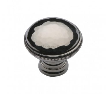 Heritage Brass C4545 Beaten Cabinet Knob 32mm -  Polished Nickel