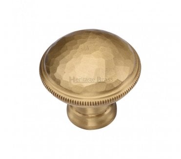 Heritage Brass C4545 Beaten Cabinet Knob 32mm -  Satin Brass