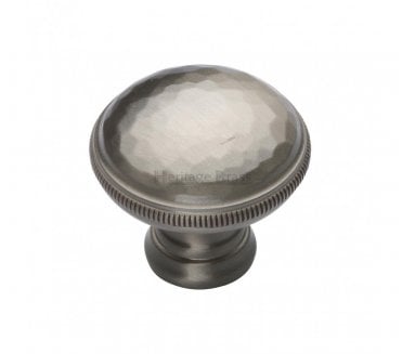 Heritage Brass C4545 Beaten Cabinet Knob 32mm -  Satin Nickel