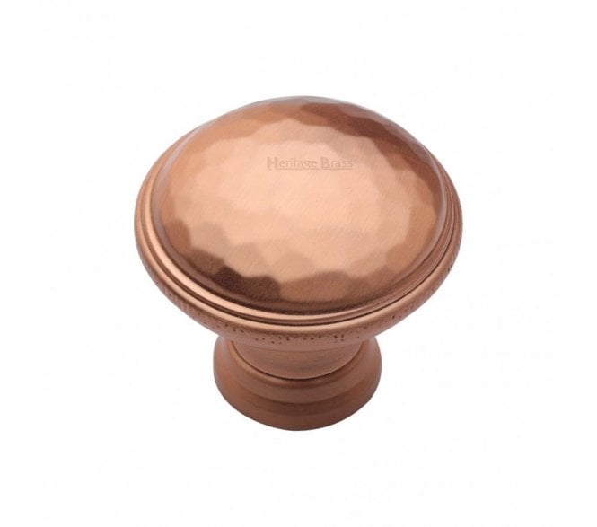 Heritage Brass C4545 Beaten Cabinet Knob 32mm -  Satin Rose Gold