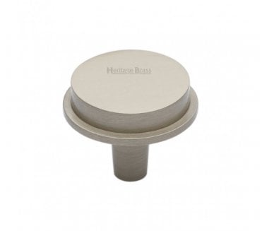 Heritage Brass C4592 Flat Top Round Cabinet Knobs - Satin Nickel