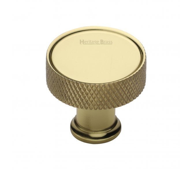 Heritage Brass C4648 Florence Knurled Cabinet Knobs - Polished Brass