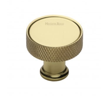 Heritage Brass C4648 Florence Knurled Cabinet Knobs - Polished Brass