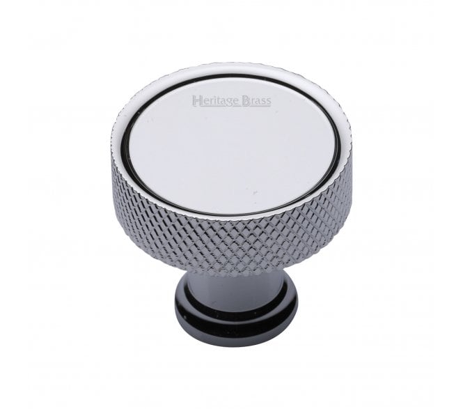 Heritage Brass C4648 Florence Knurled Cabinet Knobs - Polished Chrome