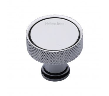 Heritage Brass C4648 Florence Knurled Cabinet Knobs - Polished Chrome