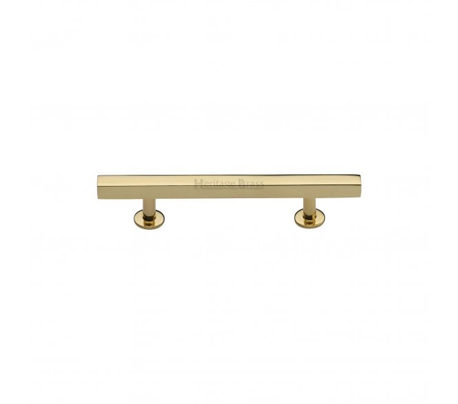 Heritage Brass C4760 Square T-Bar Cabinet Pull Handles - Polished Brass