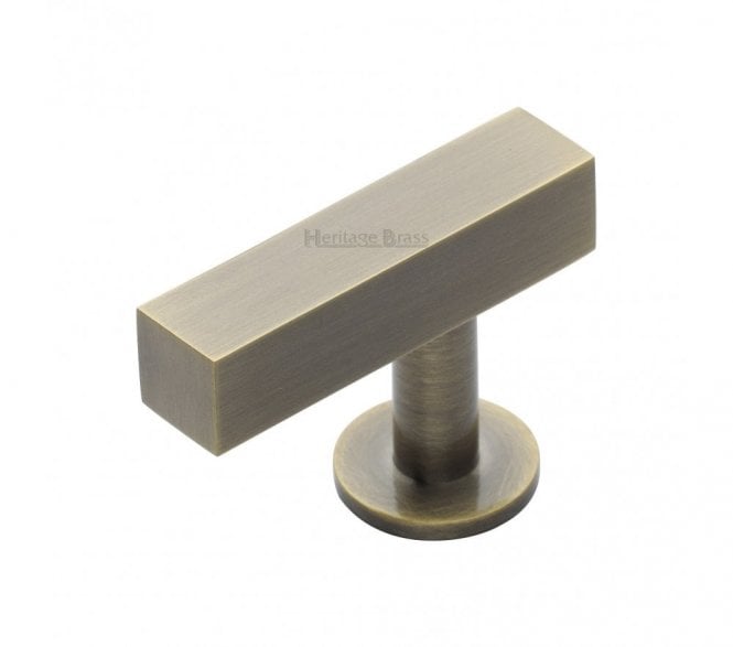 Heritage Brass C4760 Square T-Shaped Cabinet Knob - Antique Brass