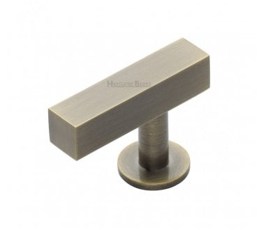 Heritage Brass C4760 Square T-Shaped Cabinet Knob - Antique Brass