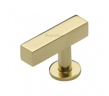 Heritage Brass C4760 Square T-Shaped Cabinet Knob - Polished Brass