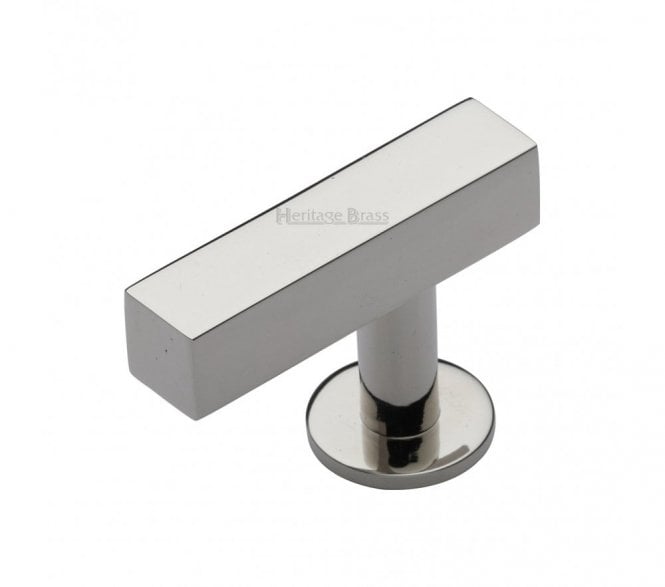Heritage Brass C4760 Square T-Shaped Cabinet Knob - Polished Nickel