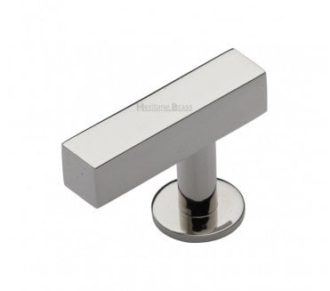 Heritage Brass C4760 Square T-Shaped Cabinet Knob - Polished Nickel