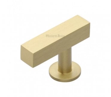 Heritage Brass C4760 Square T-Shaped Cabinet Knob - Satin Brass