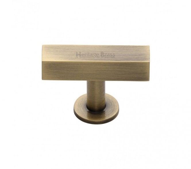 Heritage Brass C4765 Square T-Bar Cabinet Knob 44mm - Antique Brass