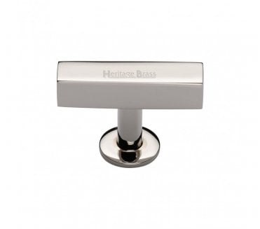 Heritage Brass C4765 Square T-Bar Cabinet Knob 44mm - Polished Nickel