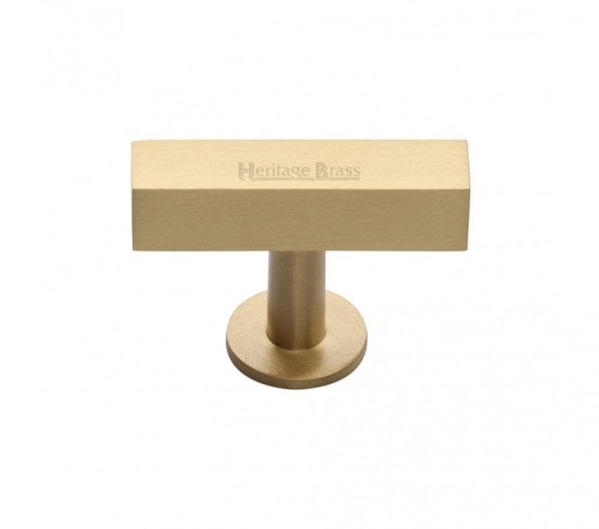 Heritage Brass C4765 Square T-Bar Cabinet Knob 44mm - Satin Brass