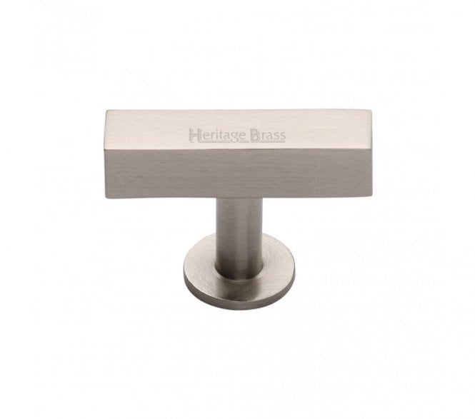 Heritage Brass C4765 Square T-Bar Cabinet Knob 44mm - Satin Nickel