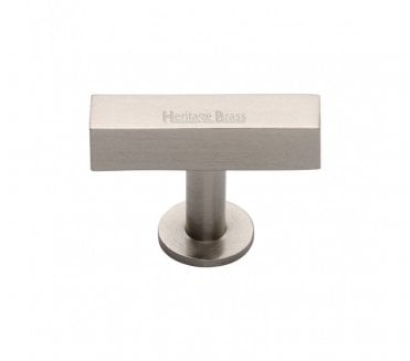 Heritage Brass C4765 Square T-Bar Cabinet Knob 44mm - Satin Nickel