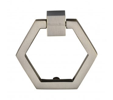 Heritage Brass C6334 Hexagon Cabinet Drop Ring - Antique Brass