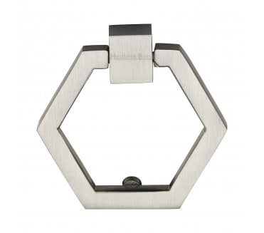 Heritage Brass C6334 Hexagon Cabinet Drop Ring - Satin Nickel