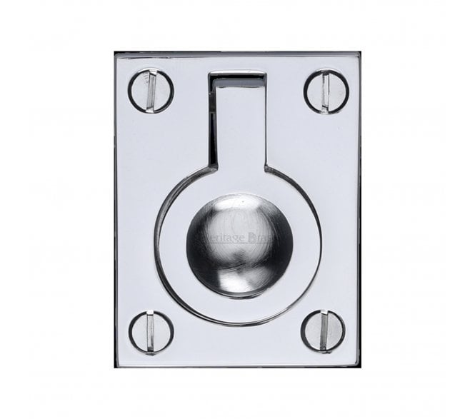 Heritage Brass C6337 Flush Ring Pull - Polished Chrome