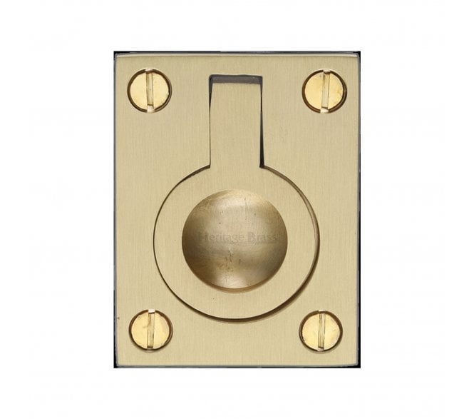 Heritage Brass C6337 Flush Ring Pull - Satin Brass