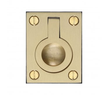Heritage Brass C6337 Flush Ring Pull - Satin Brass