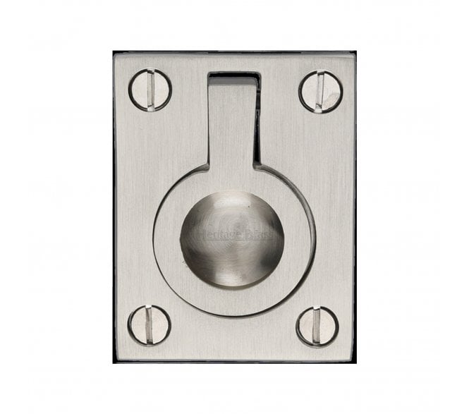 Heritage Brass C6337 Flush Ring Pull - Satin Nickel